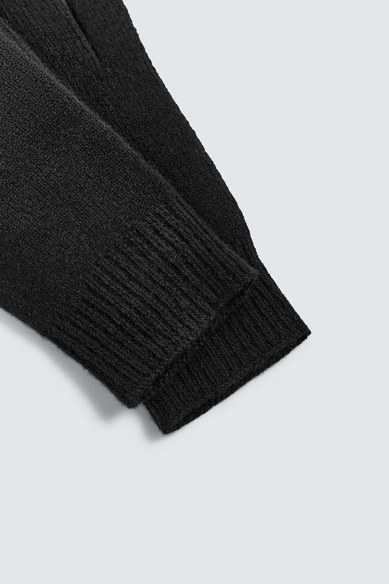 WOOL-CASHMERE KNIT GLOVES