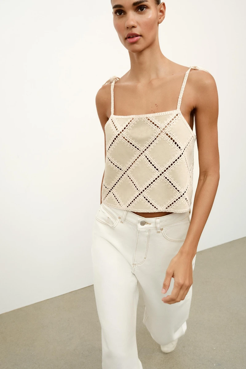 PATCHWORK STRAPPY TOP