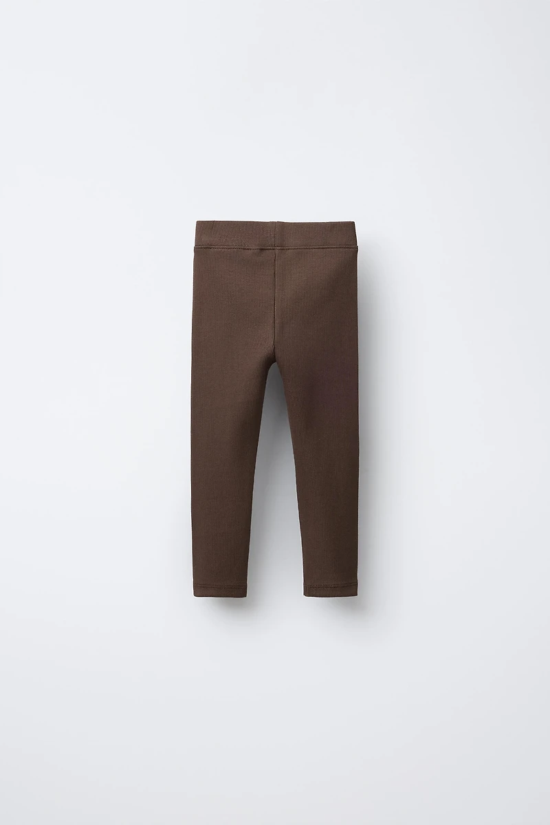 LEGGING CÔTELÉ À ÉTIQUETTE