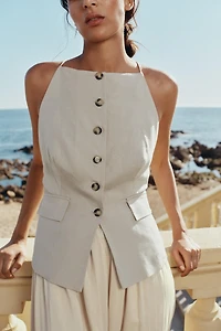 ROBE MIDI GILET JUPE PLISSÉE