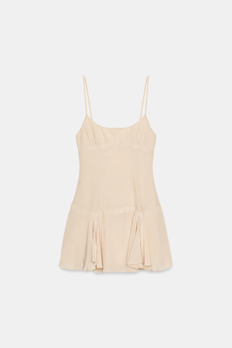 EMBROIDERED LINGERIE STYLE DRESS