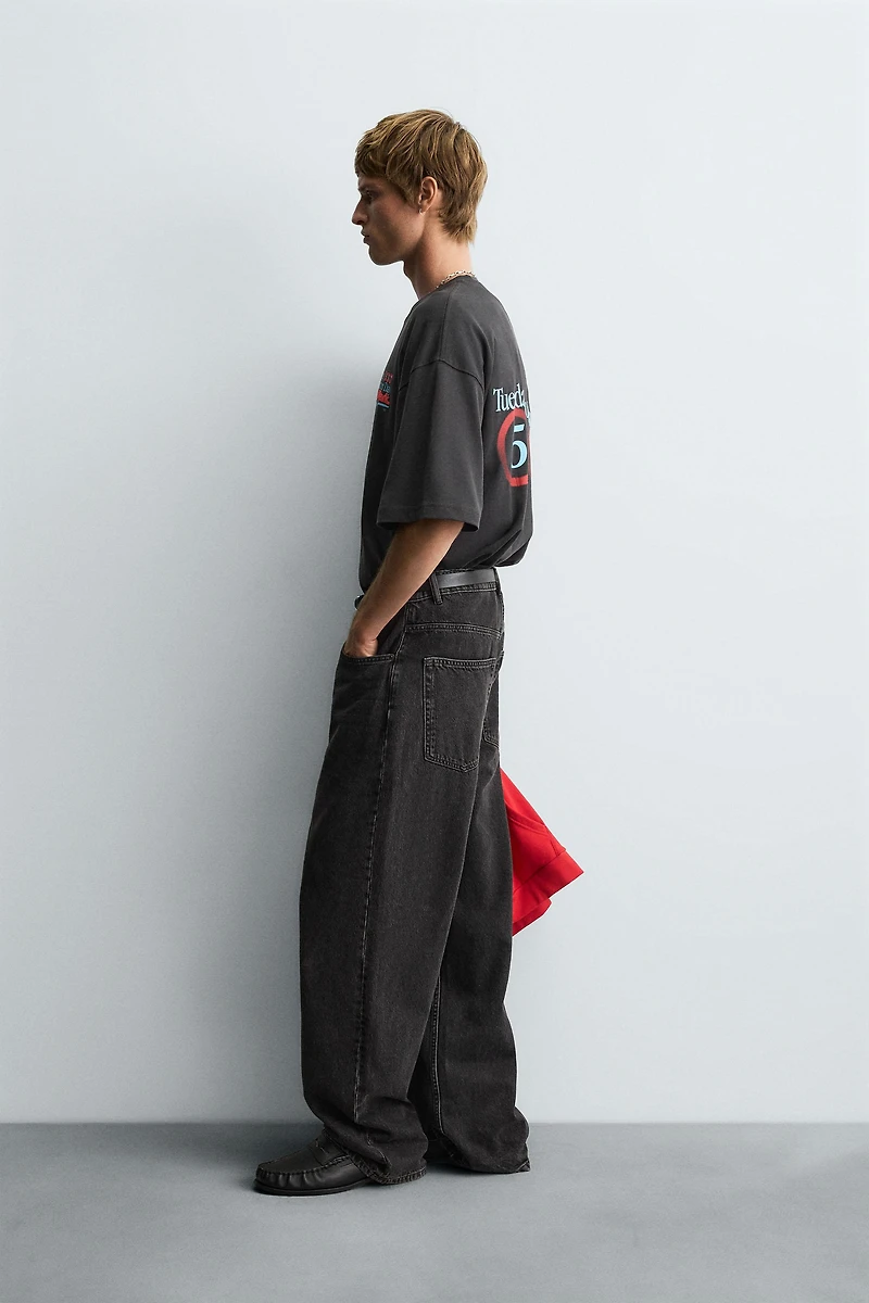 WASHED NUMBER T-SHIRT