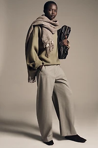 ZW COLLECTION HERRINGBONE BALLOON PANTS