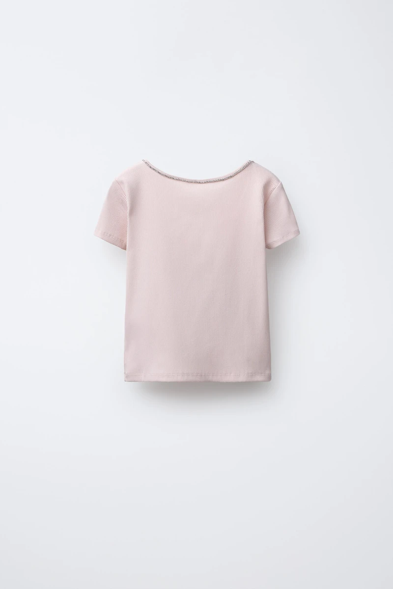 RIBBED JEWEL T-SHIRT