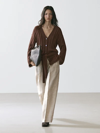 Pantalon de costume en lin