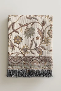 FLORAL JACQUARD BLANKET