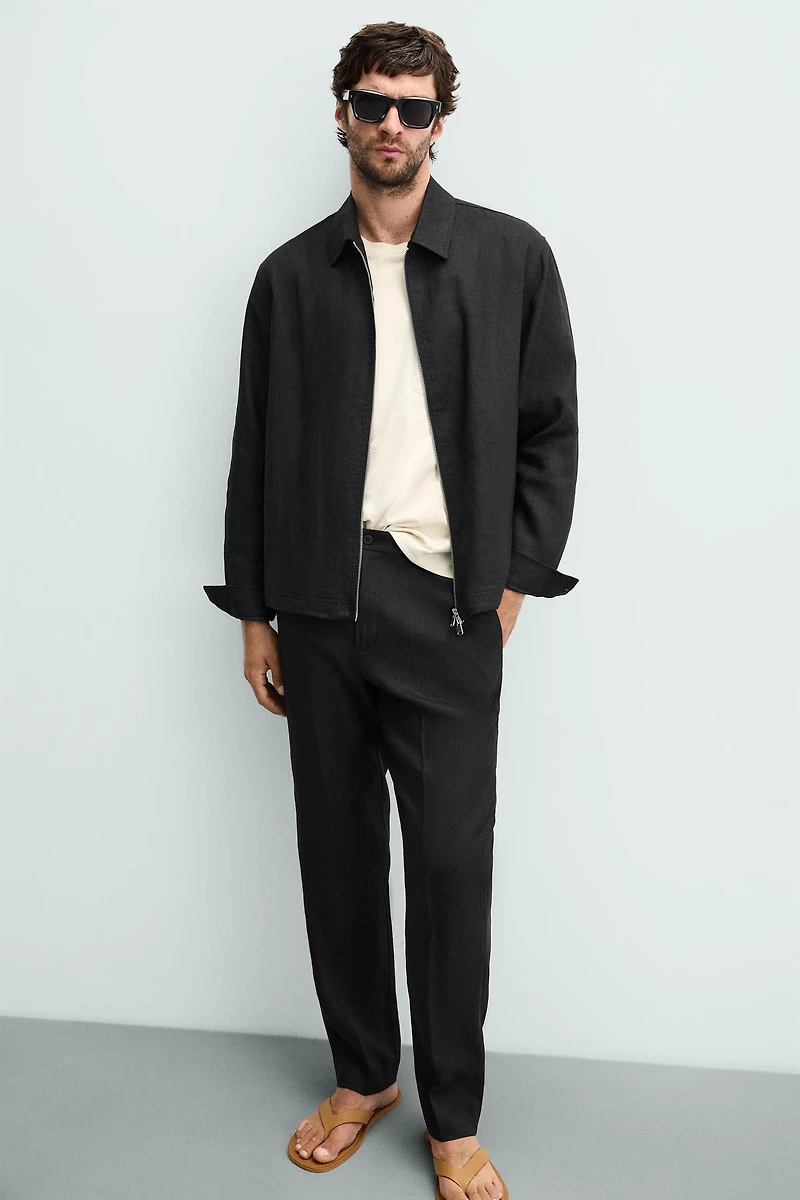 100% LINEN OVERSHIRT