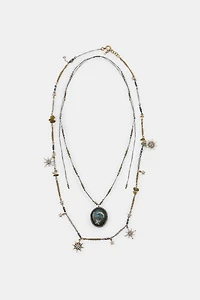 LOT DE 2 COLLIERS PIERRE ET ÉTOILES