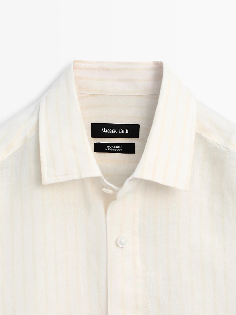 100% linen regular fit shirt