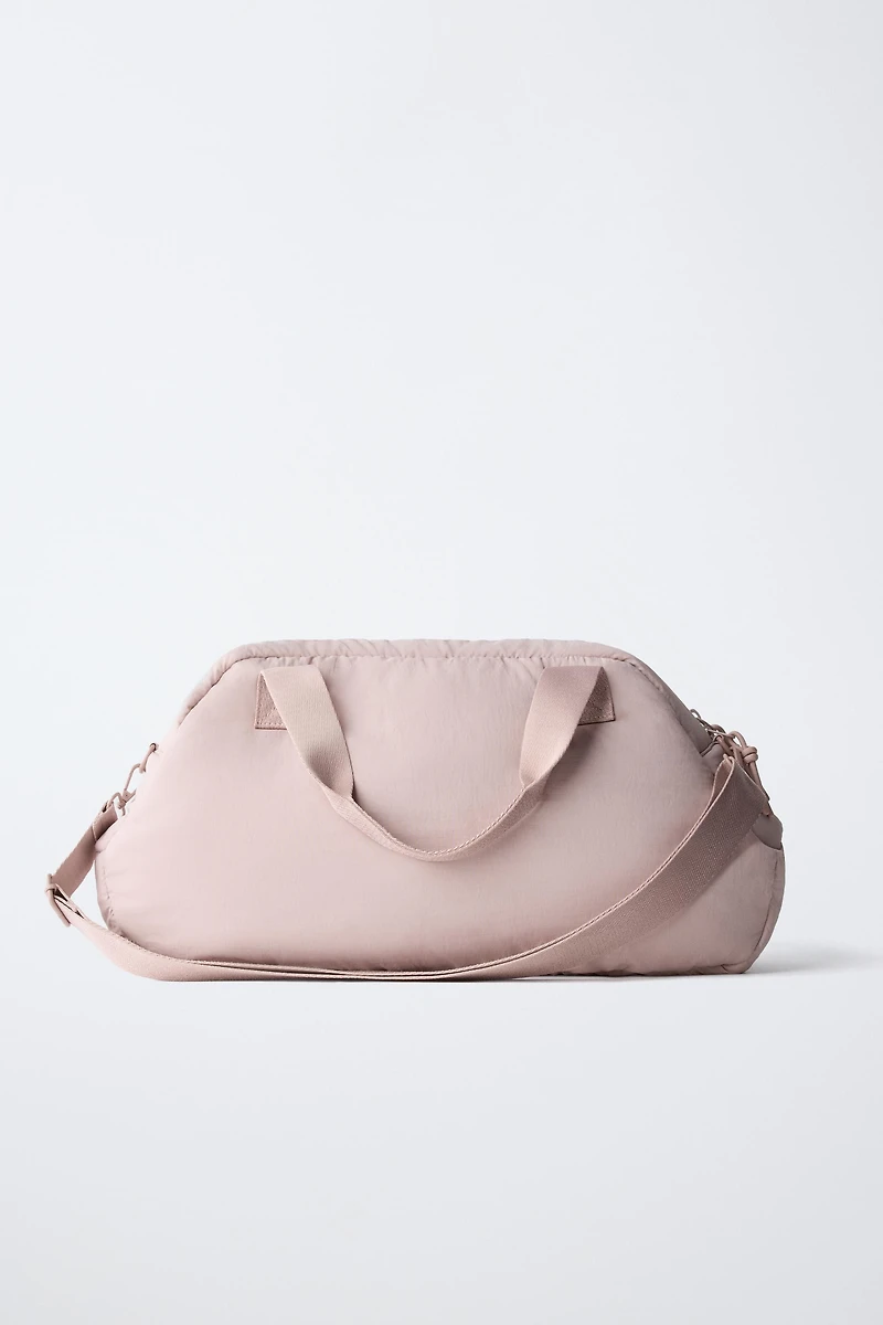 RUCHED QUILTED BOWLING BAG