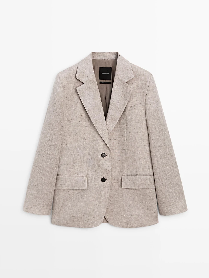 100% linen suit blazer