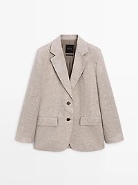 100% linen suit blazer