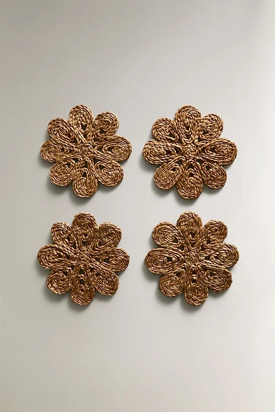 PACK OF RAFFIA COASTERS (PACK OF 4)