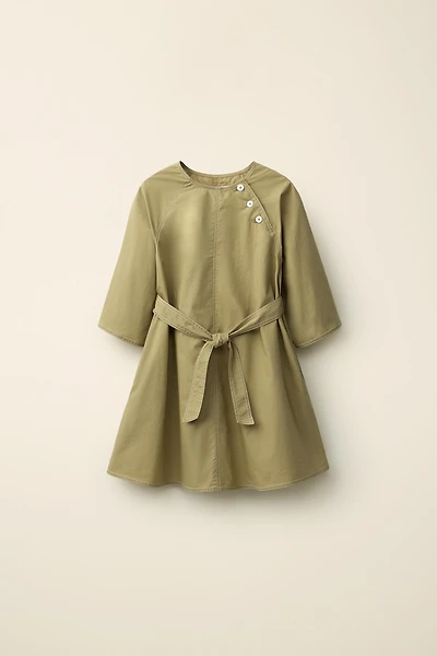 POPLIN BELTED DRESS CREATED BY CARAMEL LONDON X ZARA