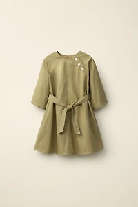 POPLIN BELTED DRESS CREATED BY CARAMEL LONDON X ZARA