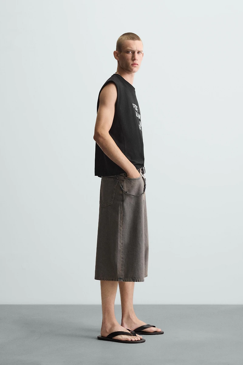 T-SHIRT DÉBARDEUR À INSCRIPTION IMPRIMÉE