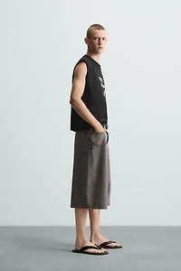 T-SHIRT DÉBARDEUR À INSCRIPTION IMPRIMÉE