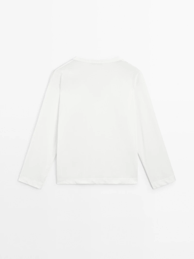 T-shirt col en V oversize