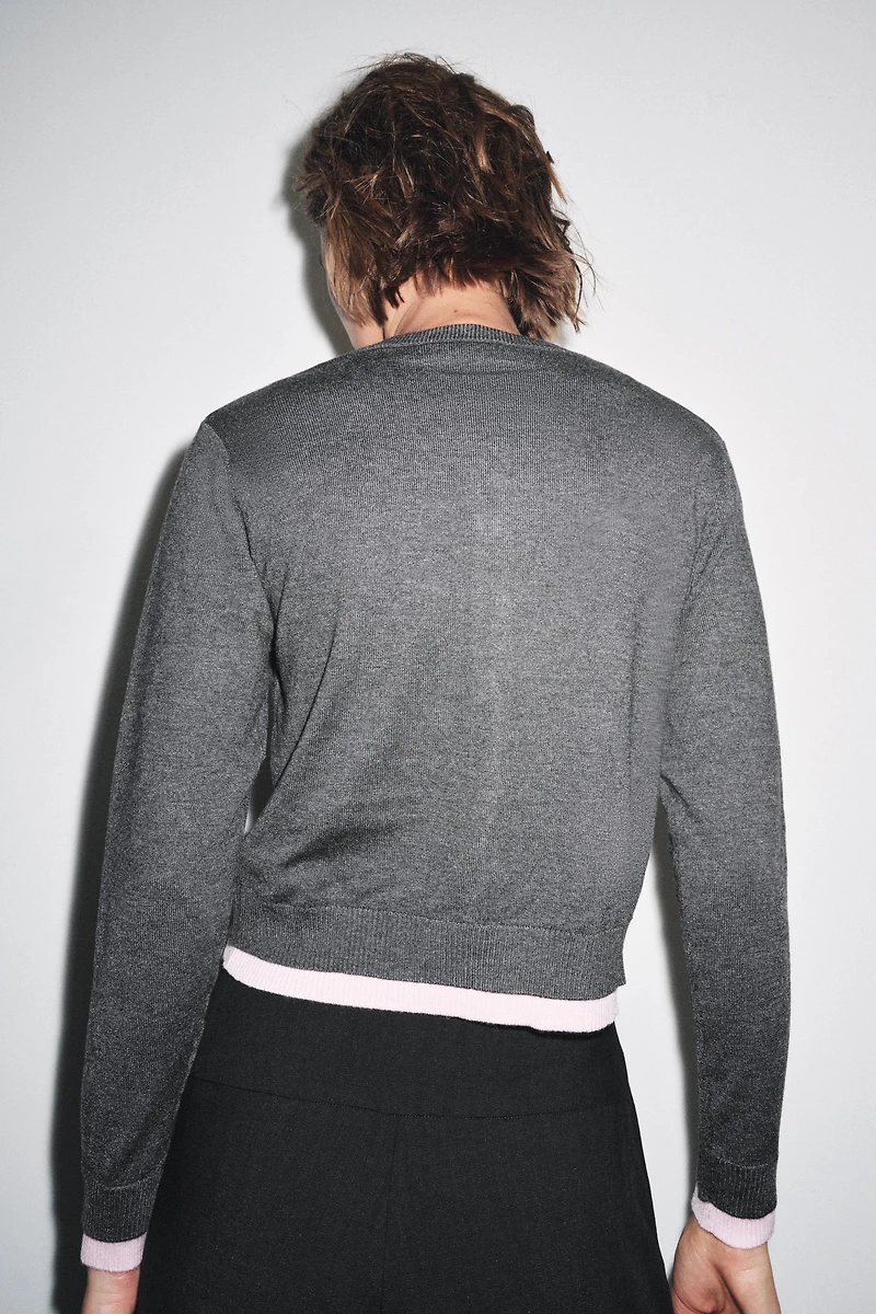 COMBINATION KNIT JACKET