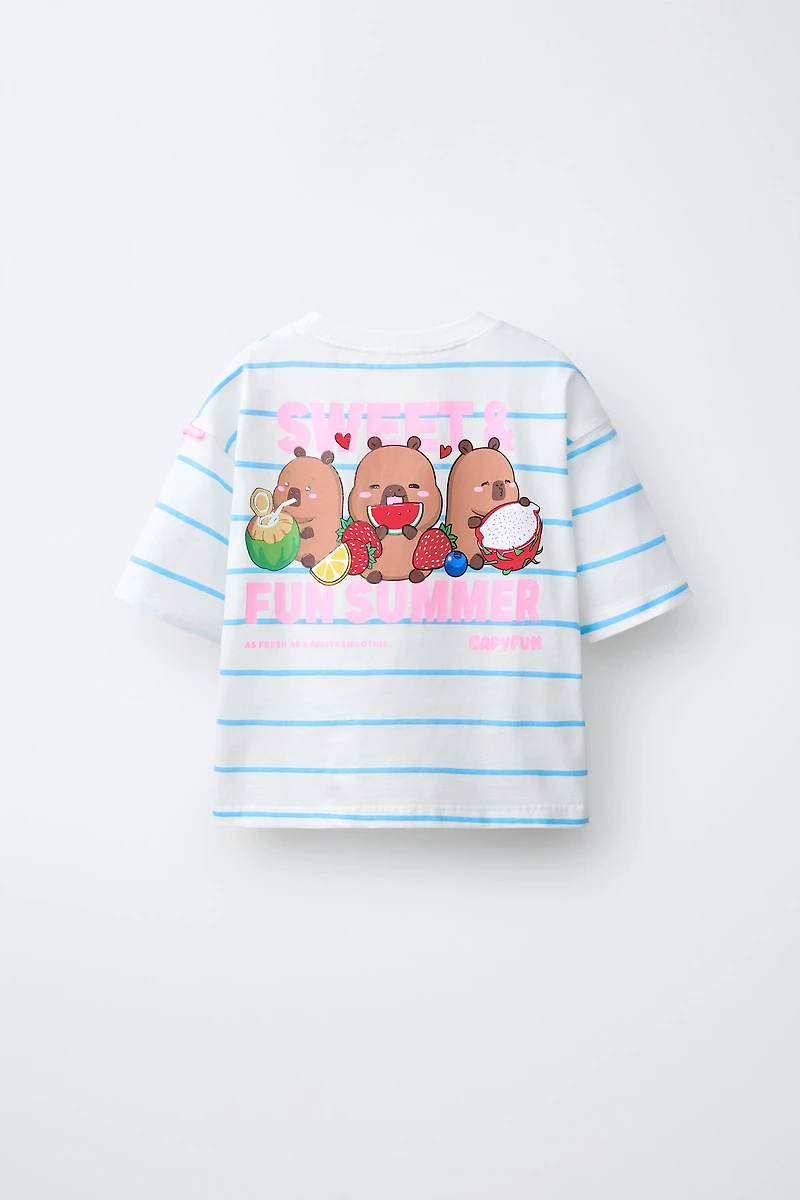 CAPYBARA CAPYFUN © STRIPED T-SHIRT