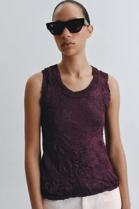 TOP EN MAILLE EFFET FROISSÉ