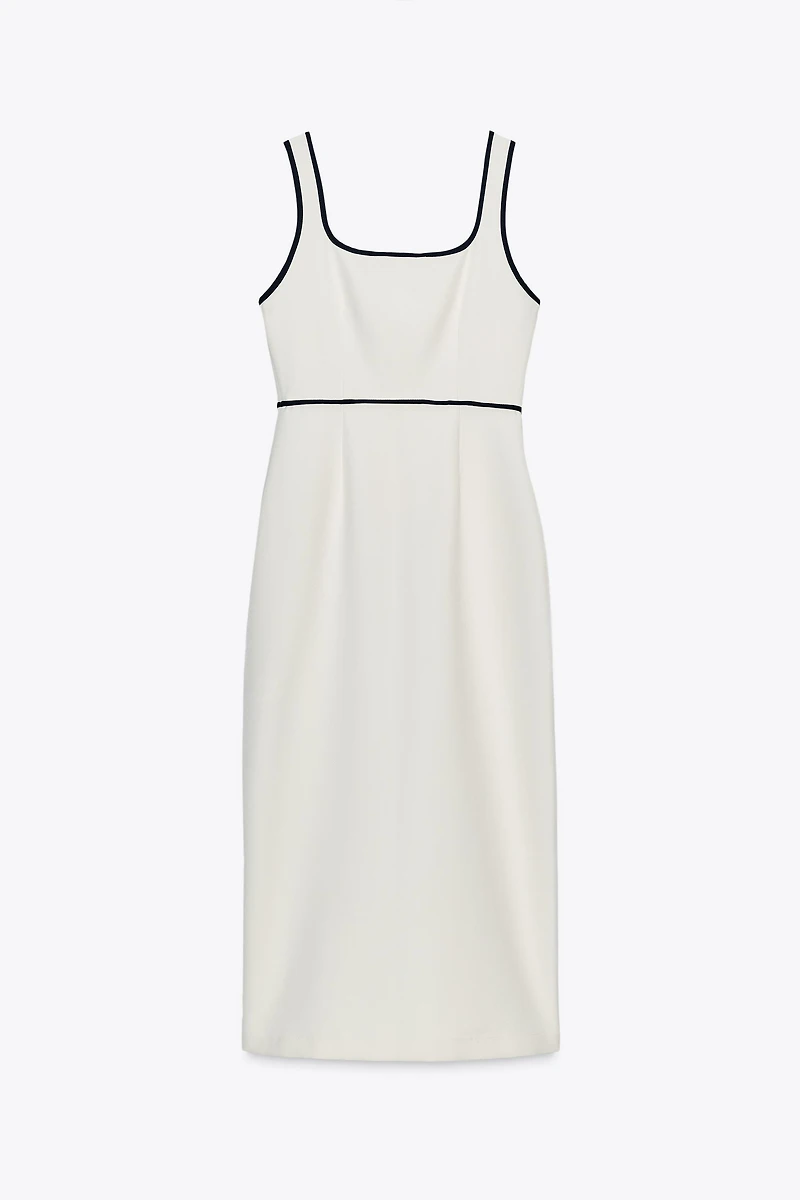 ROBE MIDI LISERÉS CONTRASTE