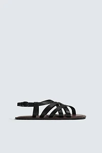 LEATHER STRAPPY SANDALS