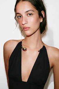 CHOKER HALTER DRESS