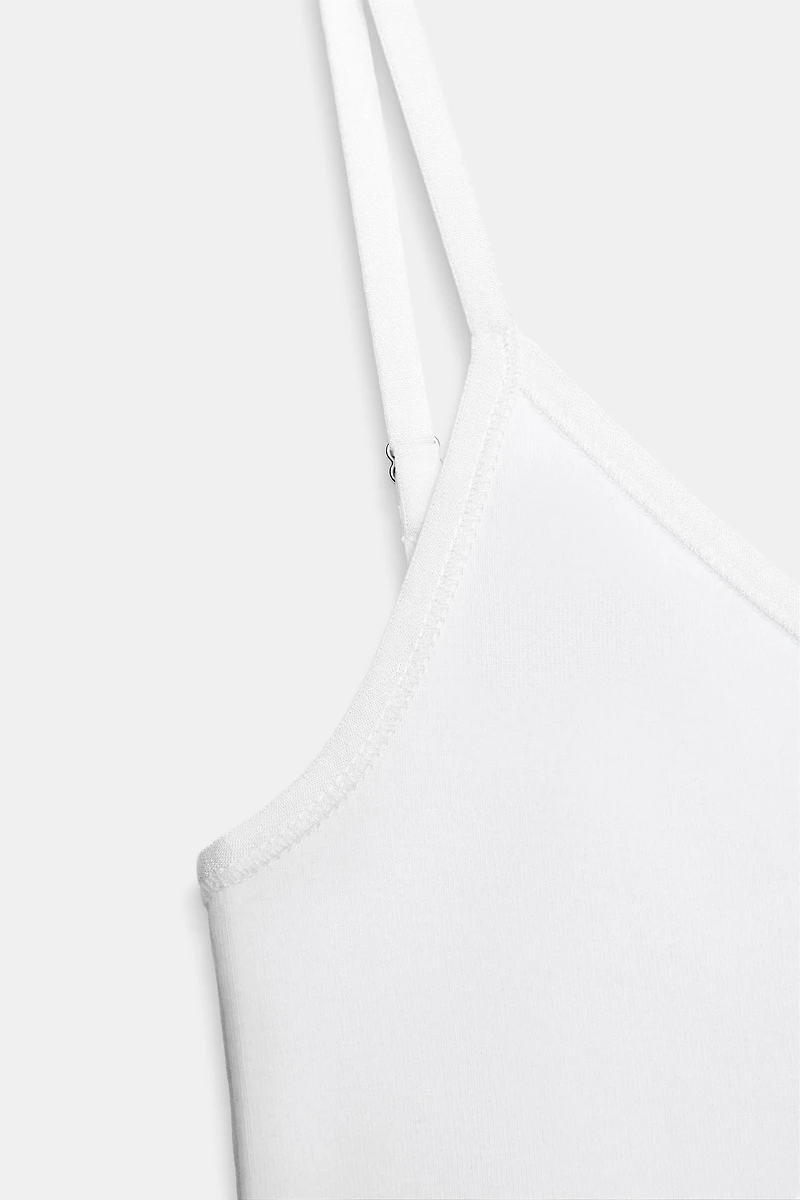 HAUT À BRETELLES EN COTON