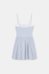 GINGHAM VOLUME BUSTIER DRESS