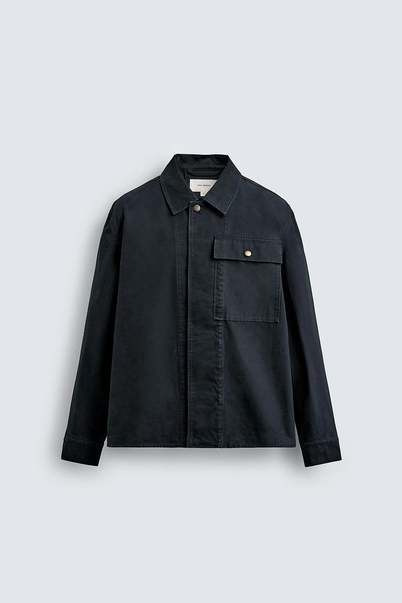 CANVAS OVERSHIRT WITH POCKET