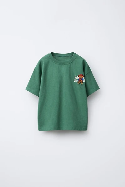 EMBROIDERED BEAR T-SHIRT