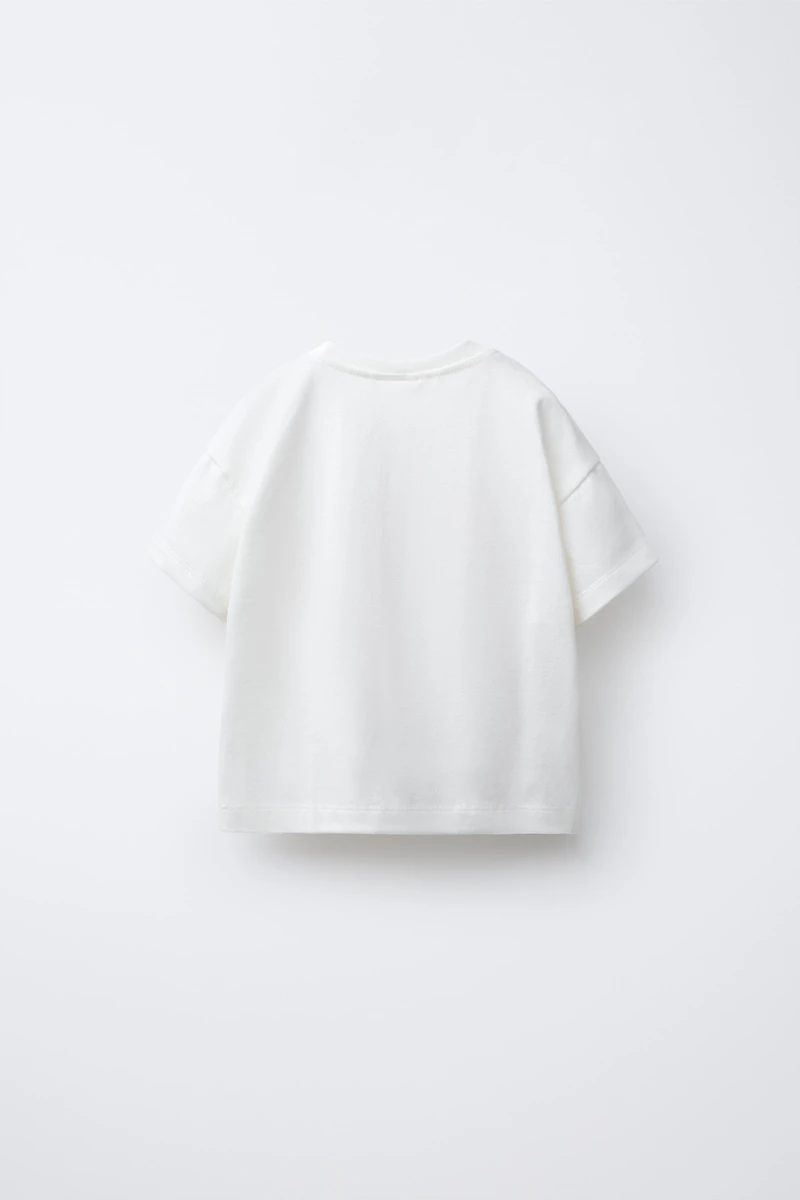 MICKEY AND MINNIE MOUSE © DISNEY FLOCKED TEXT PRINT T-SHIRT