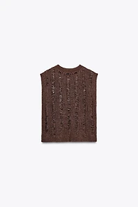 RIBBON KNIT TOP