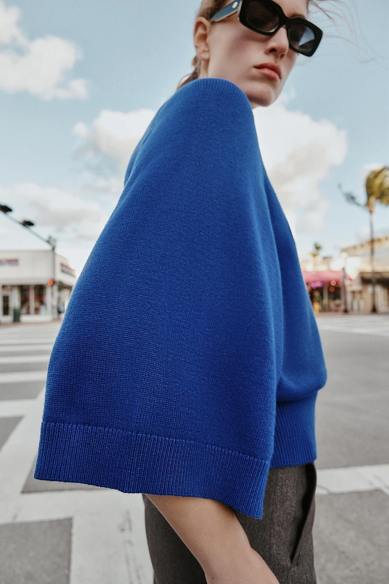 WIDE SLEEVE KNIT JUMPER