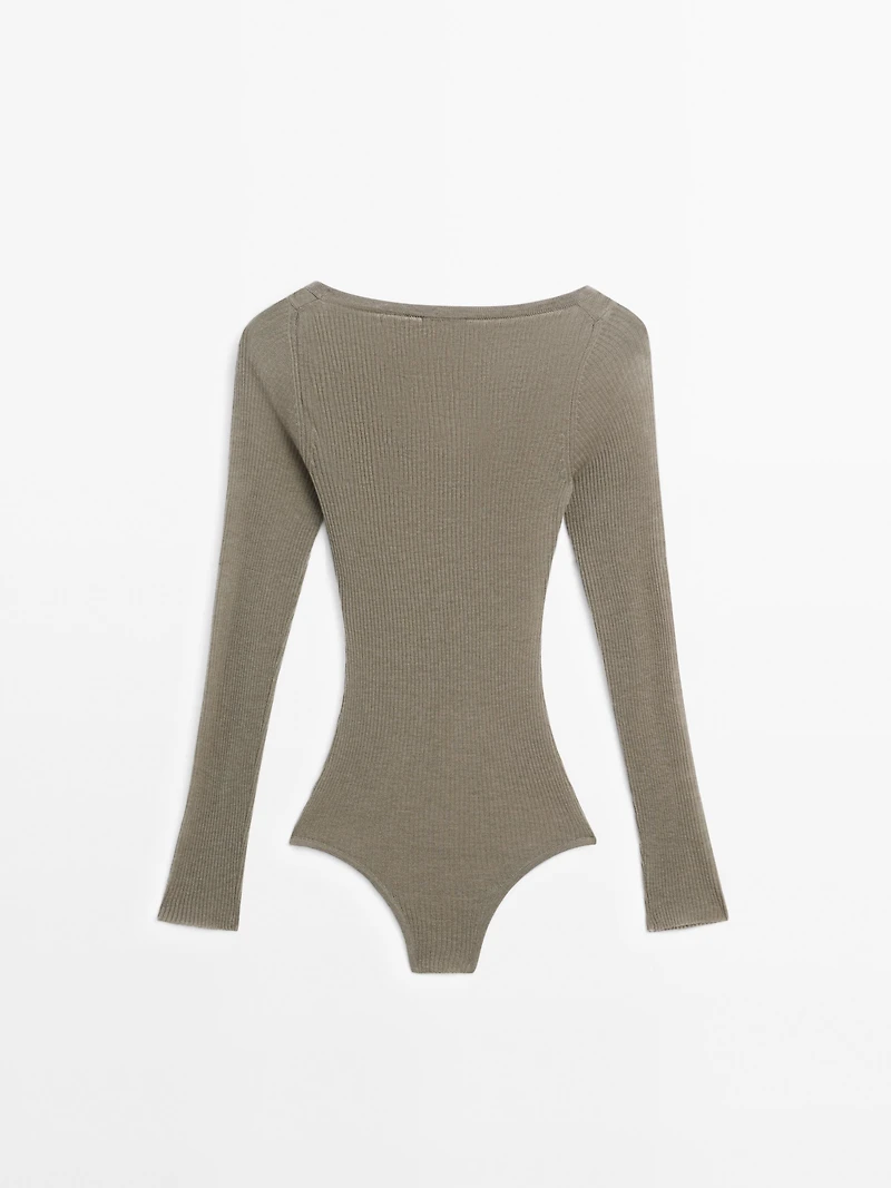 Body semi-transparent 100 % laine - STUDIO