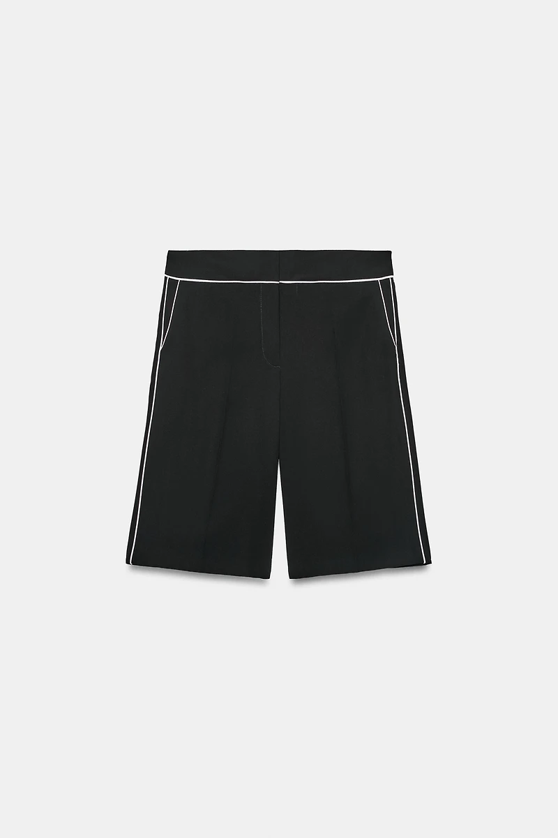 LONG CONTRAST PIPING SHORTS