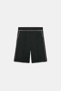 LONG CONTRAST PIPING SHORTS