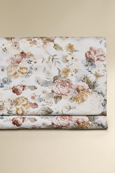 DRAP DE DESSUS SATIN FLORAL (300 FILS)