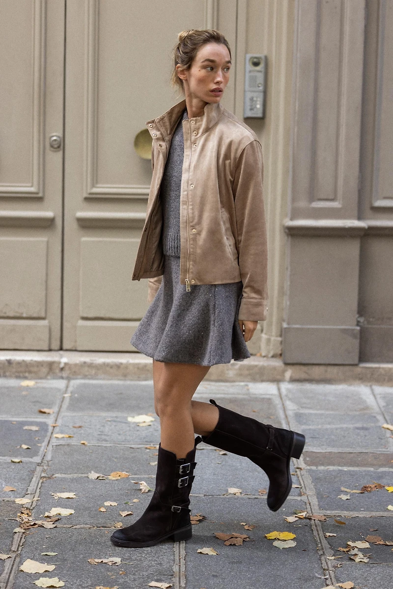 FAUX SUEDE JACKET