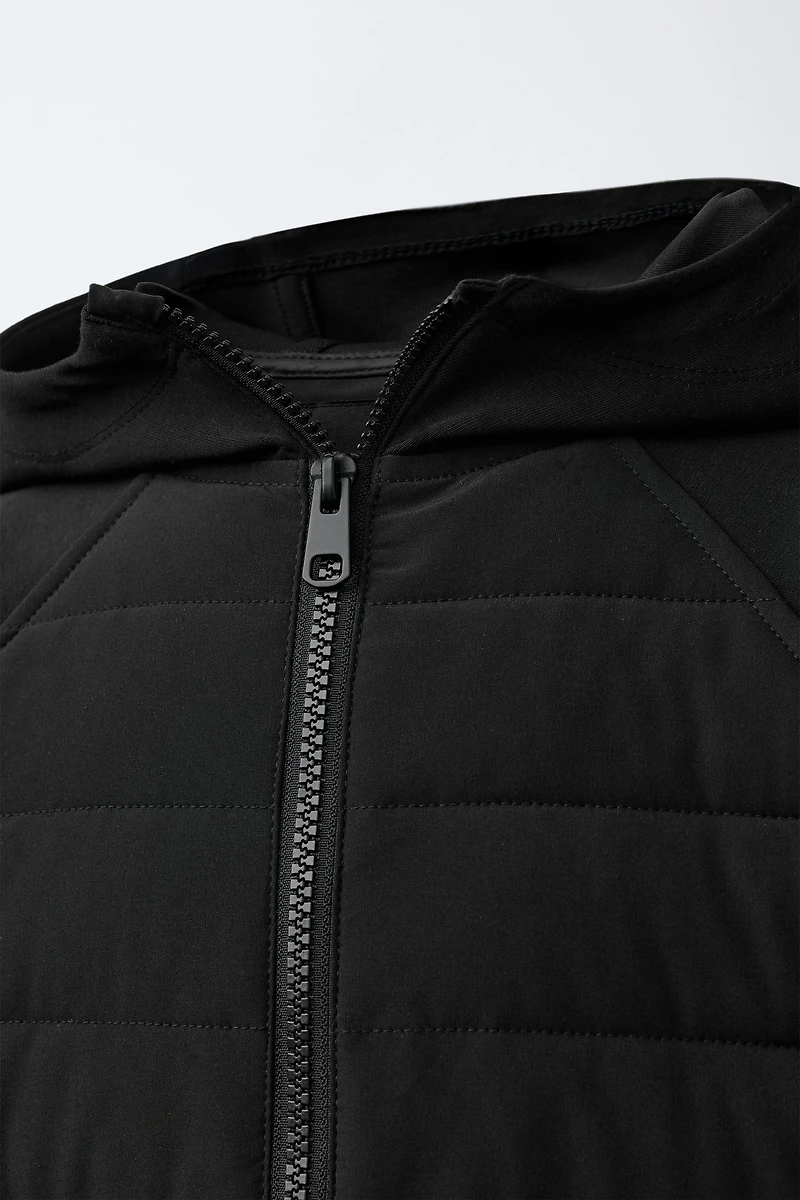 VESTE ULTRALÉGÈRE COMBINÉE EFFET NÉOPRÈNE