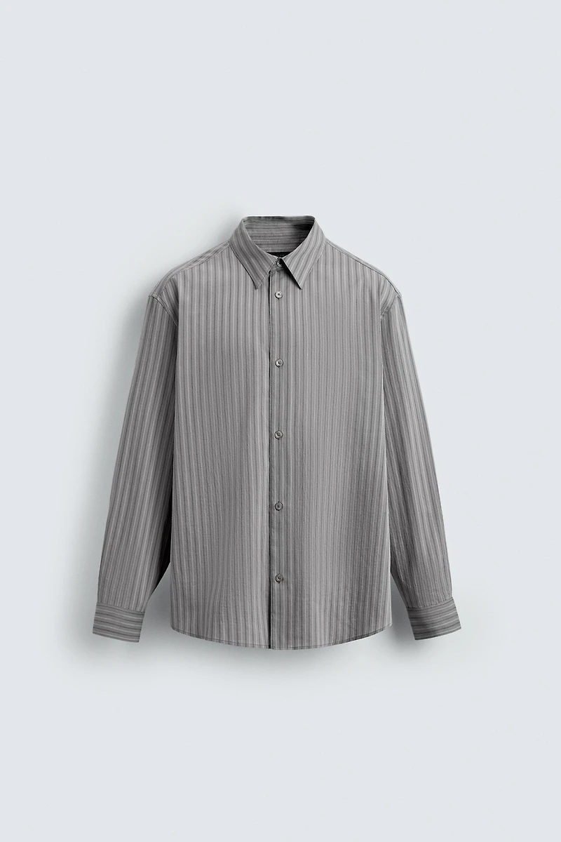 TEXTURED STRIPED SHIRT