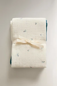BABY FLORAL MUSLIN CLOTHS (PACK OF 3)