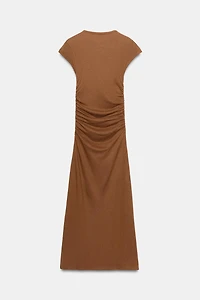 DRAPED MIDI DRESS