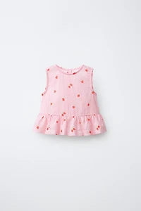 BLOUSE RAYURES ET FRAISES
