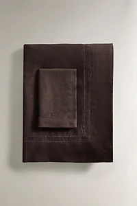 HEMSTITCHED COTTON TABLECLOTH