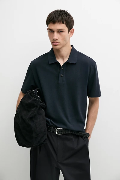 Polo en piqué de pur coton