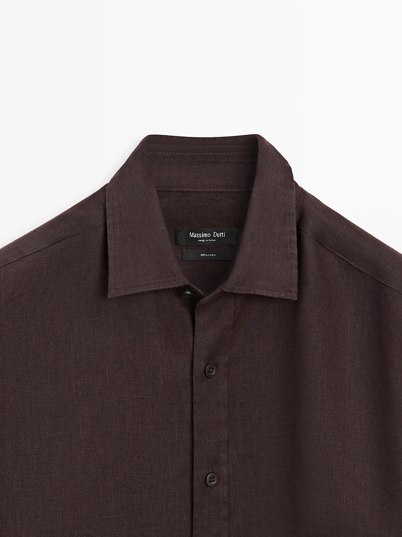 Chemise slim 100 % lin