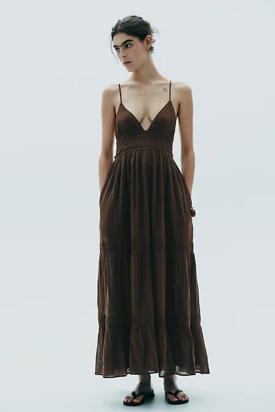 GAUZE MIDI DRESS