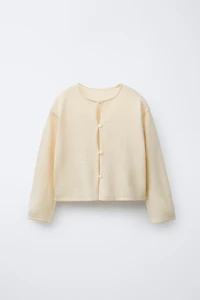 GILET EN MAILLE FLUIDE AVEC SOIE